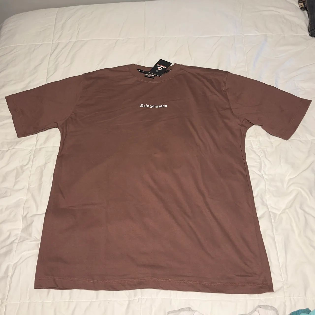 camiseta gringonizado marrom gg
