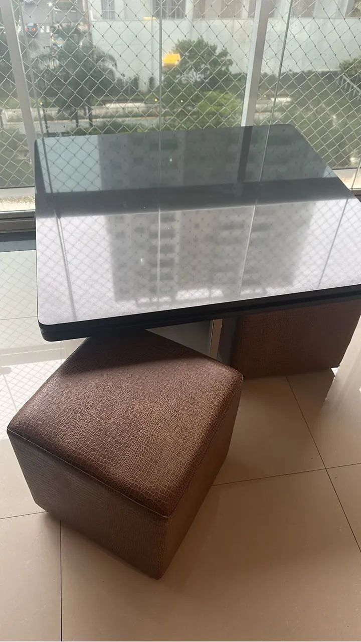 Vende-se mesa de centro com Puff  - Foto 2