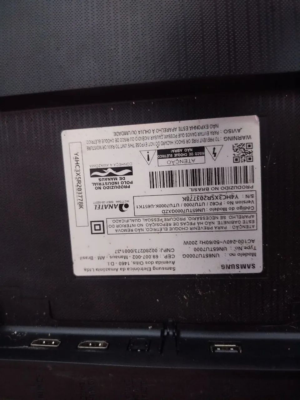 TV LED Smart 65 polegadas com tela trincada para retirada de peça - Foto 3