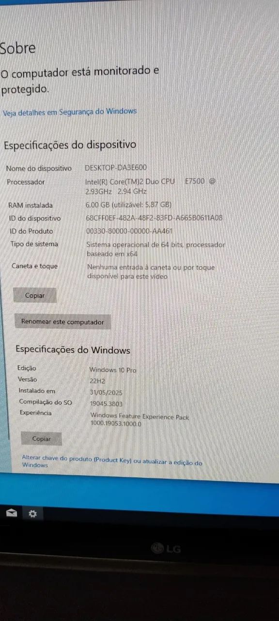 PC Compacto SFF Intel Core 2 Duo E7500 + 6GB RAM + SSD 240GB - Foto 4