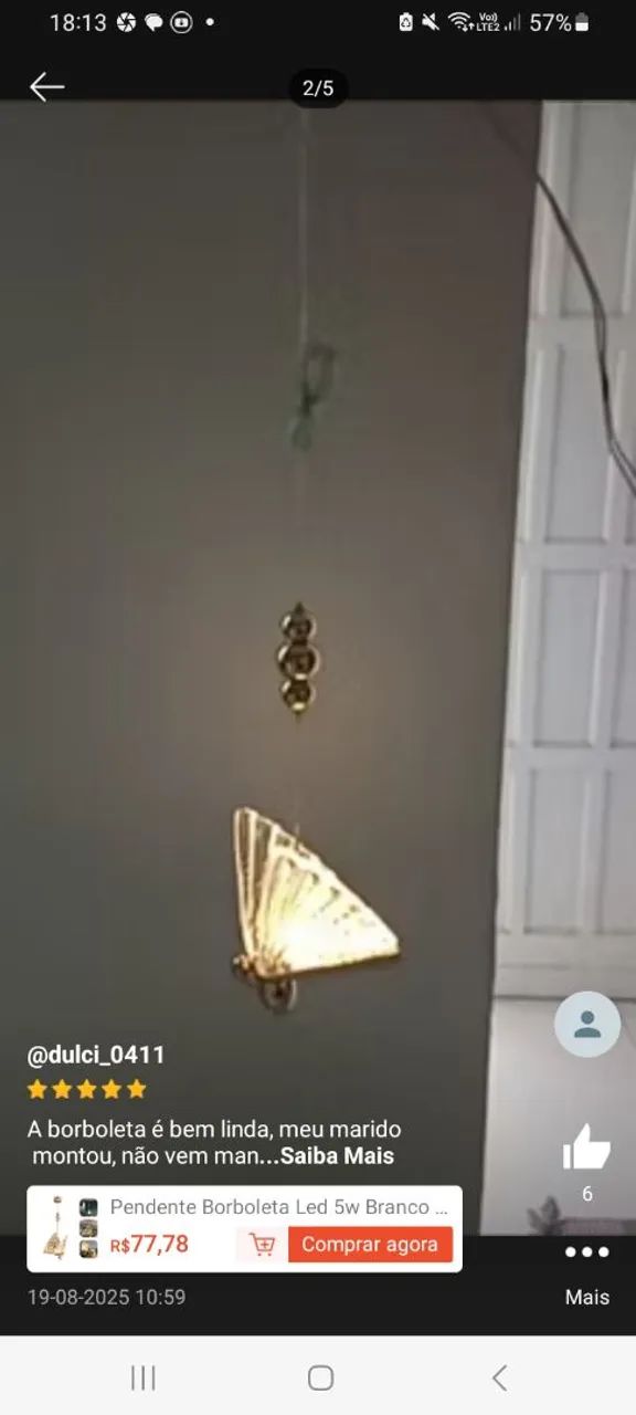 Pendente de borboleta - Foto 6