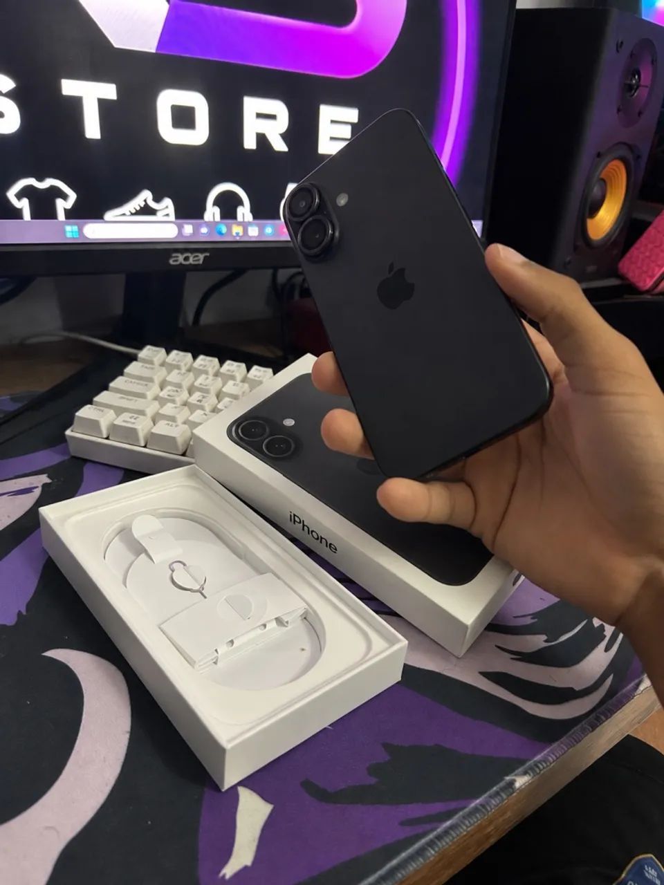 iPhone 16 256gb Preto + Fone Bluetooth de brinde  - Foto 2