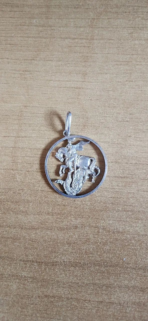 Medalha prata de São Jorge - Foto 3