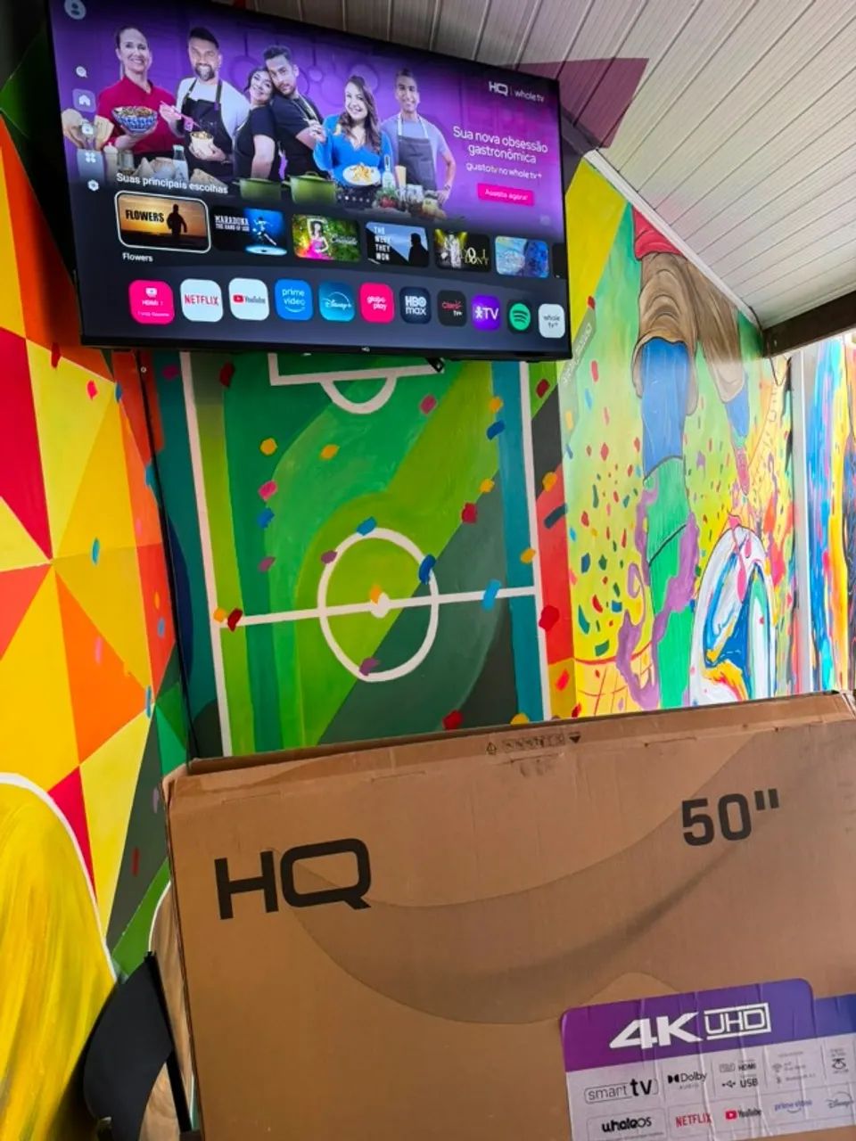 TV HQ 50" 4K Smart !!!NOVA COM CAIXA!!!! - Foto 2