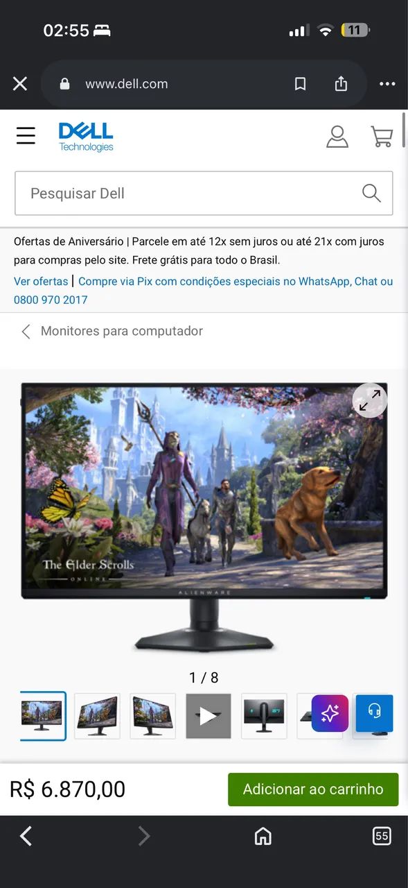 Monitor Alienware 360Hz 4K 27" - Foto 2