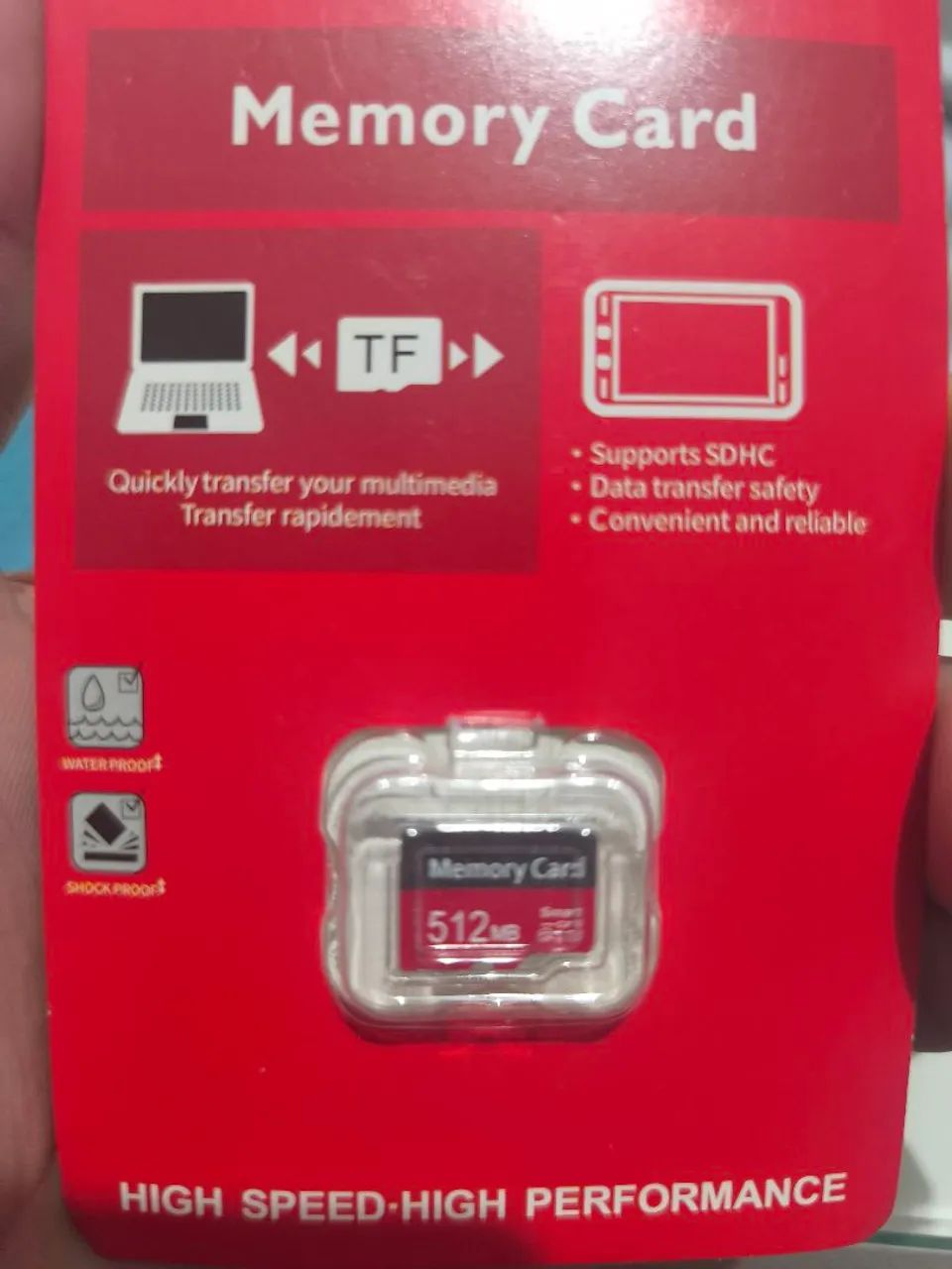 Cartão Micro SD 512MB com adaptador SD