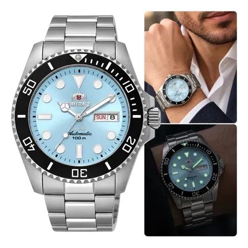 Relógio Orient automático Submariner 42mm seminovo (Cód. nh3ss010 a1sx)