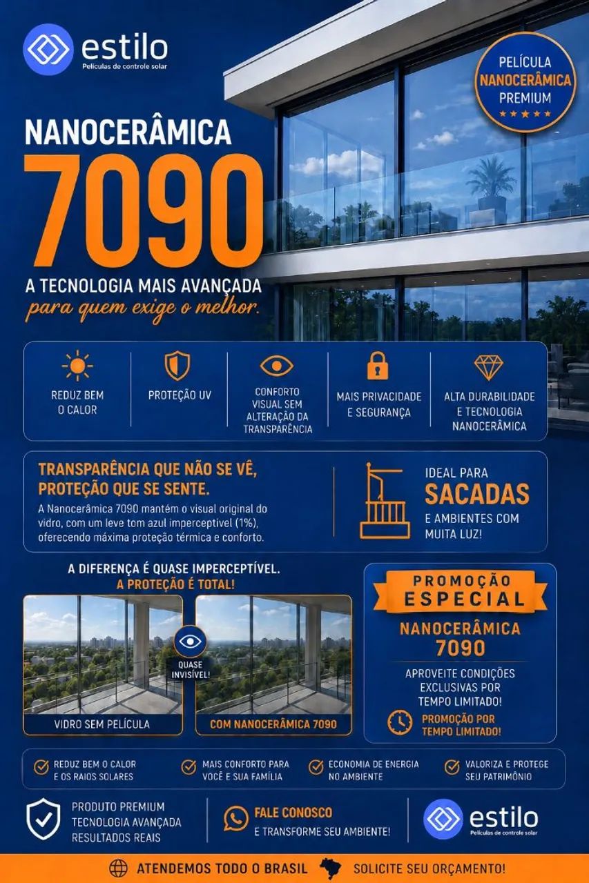 Película de controle solar premium.