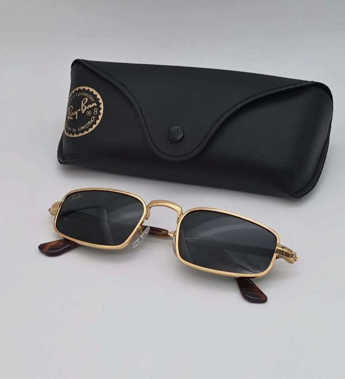 Ray ban lançamento asap rocky rb3927 verde com dourado 