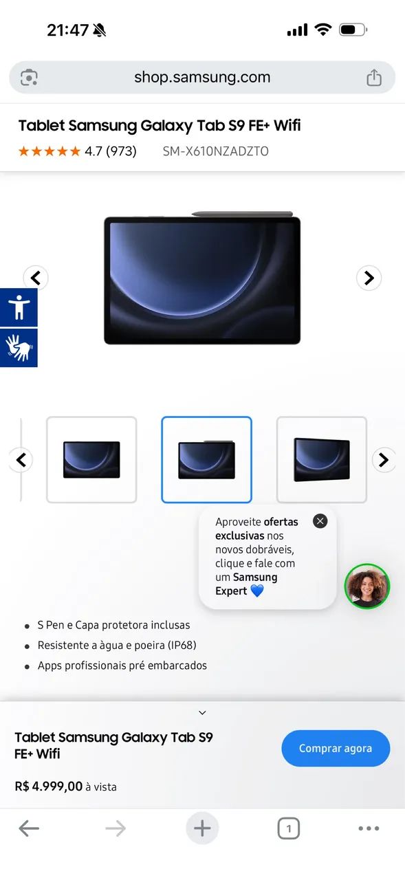 Tablet Samsung Galaxy Tab S9 FE+ Wifi - Foto 2