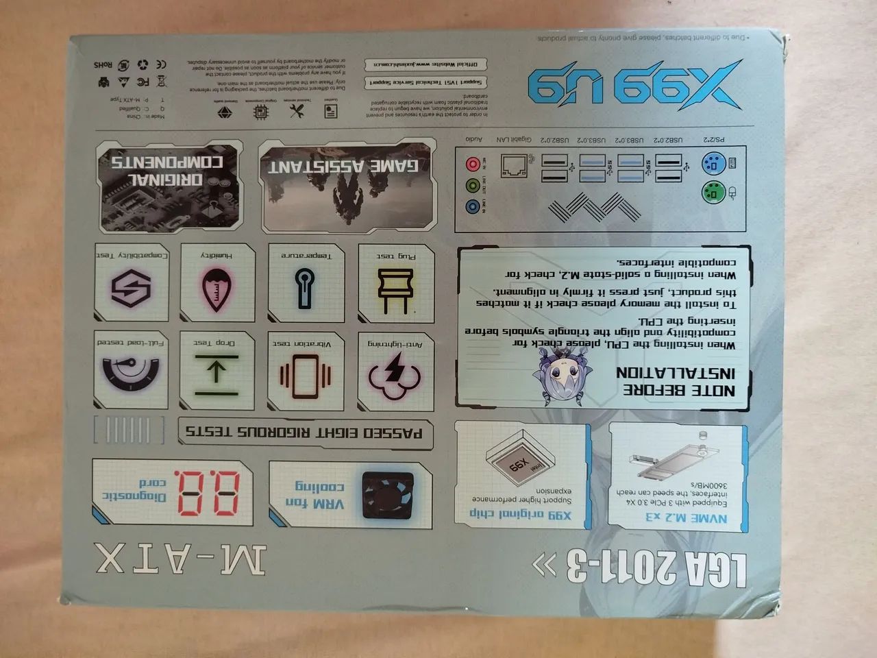Placa mãe x99 u9 + processador xeon 2667 e5 v4  - Foto 3