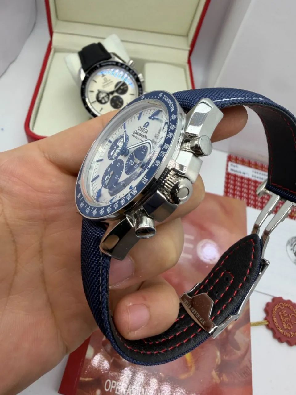 Omega Speedmaster Snoopy Azul Automático - Foto 3