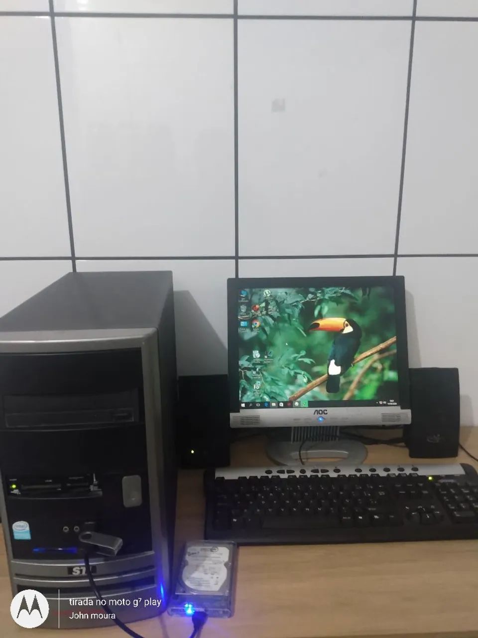 Pc completo dual core 2.2 GHz, 4 GB memória, placa de vídeo 256mb