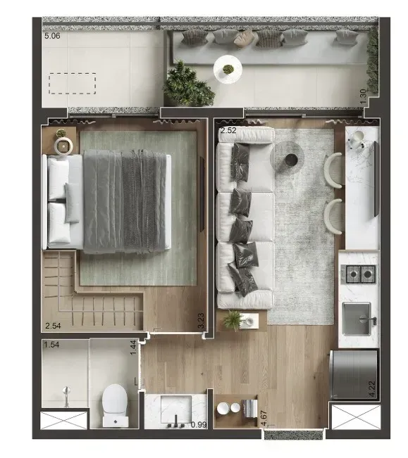 PLANTA 30m²