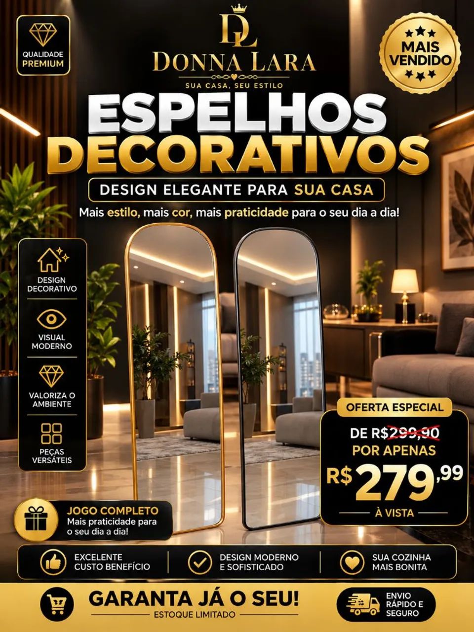 Espelho de chão 