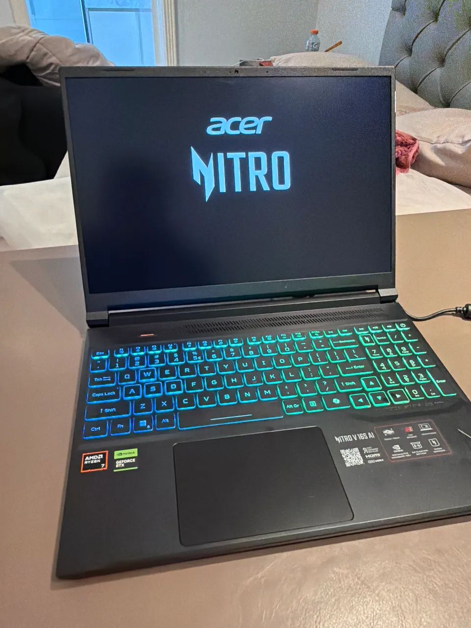 ACER NITROV16S AI RYZEN 7 + RTX 5070, aceito trocas e parcelo - Foto 3