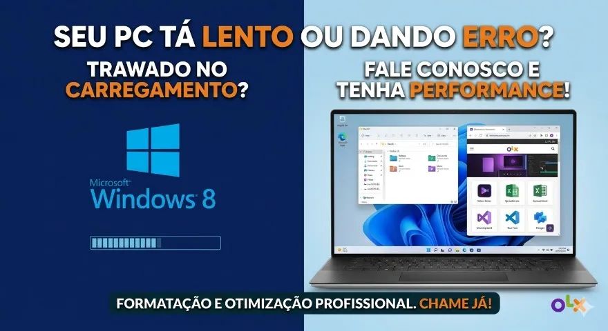 Formatação de PC, All in One e Notebook - Atendimento Noturno e Fim de Semana