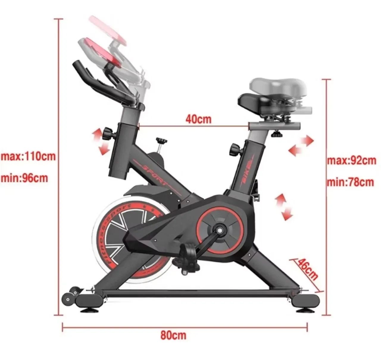 Bicicleta Bike Ergometrica Spinning Academia Fitness Profissional 120kg - Foto 3