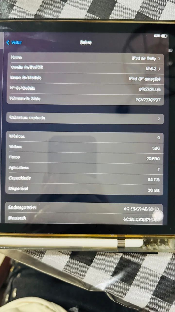 iPad 9° geração 64gb Wi fi semi-novo com caneta e capa - Foto 3