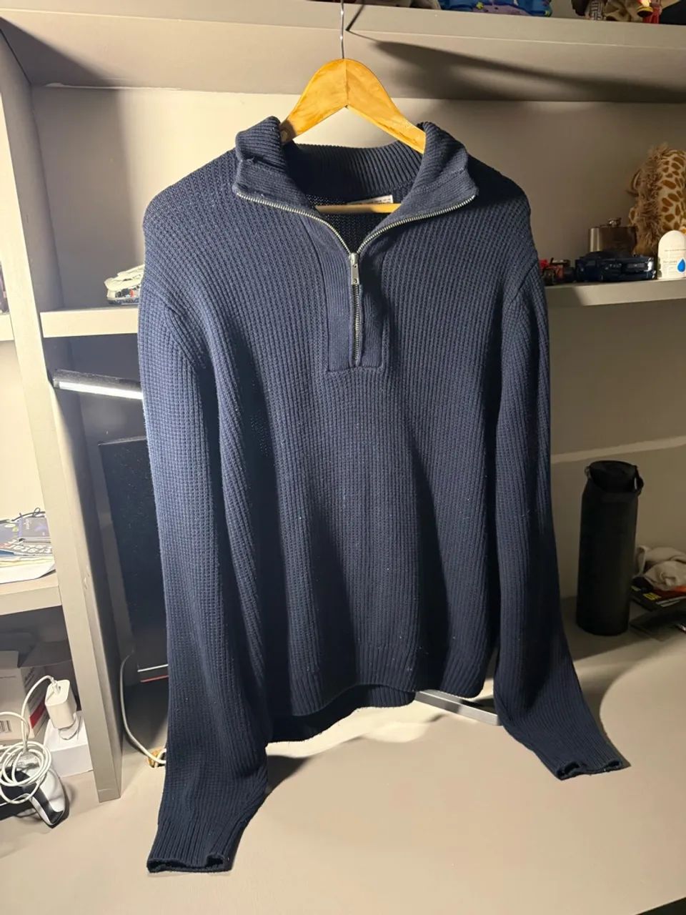 Quarterzip azul zara