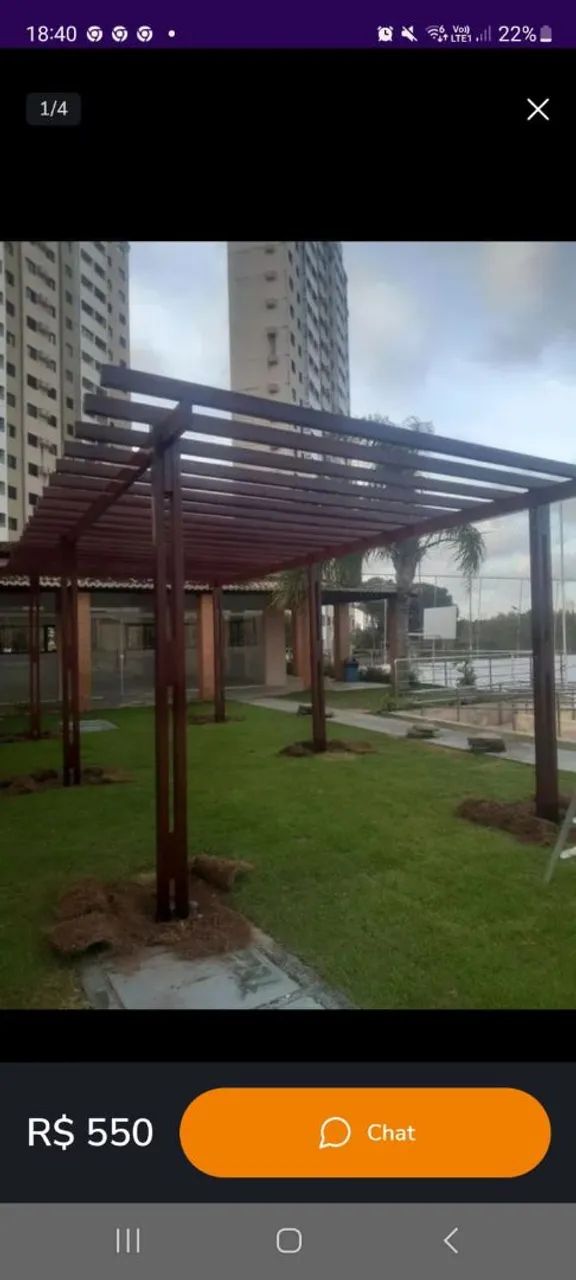 CARAMANCHÃO, PERGOLADO E COBERTURA m²