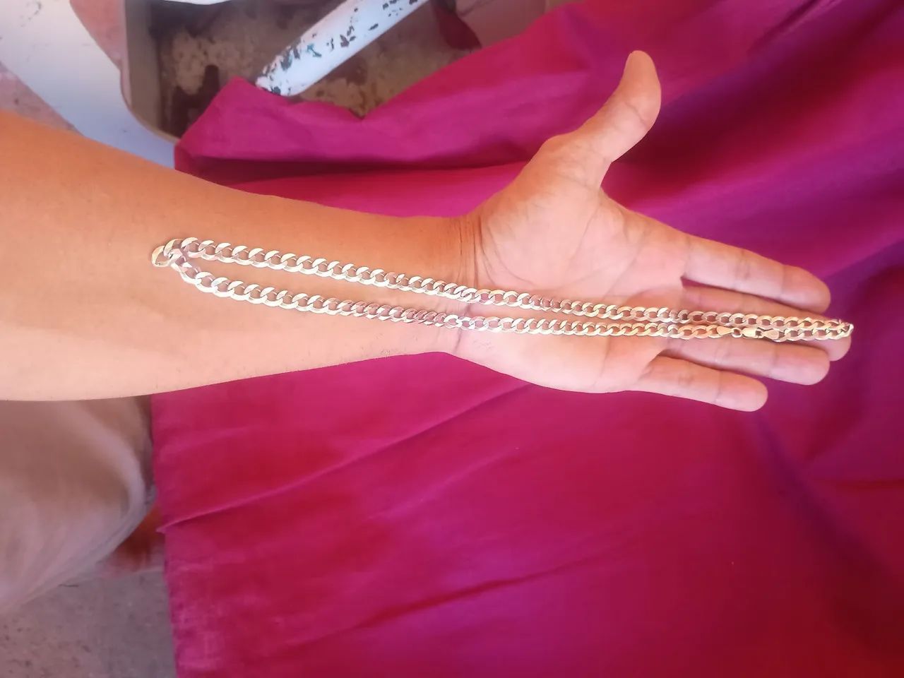 Vendo corrente de prata escama de peixe  - Foto 2