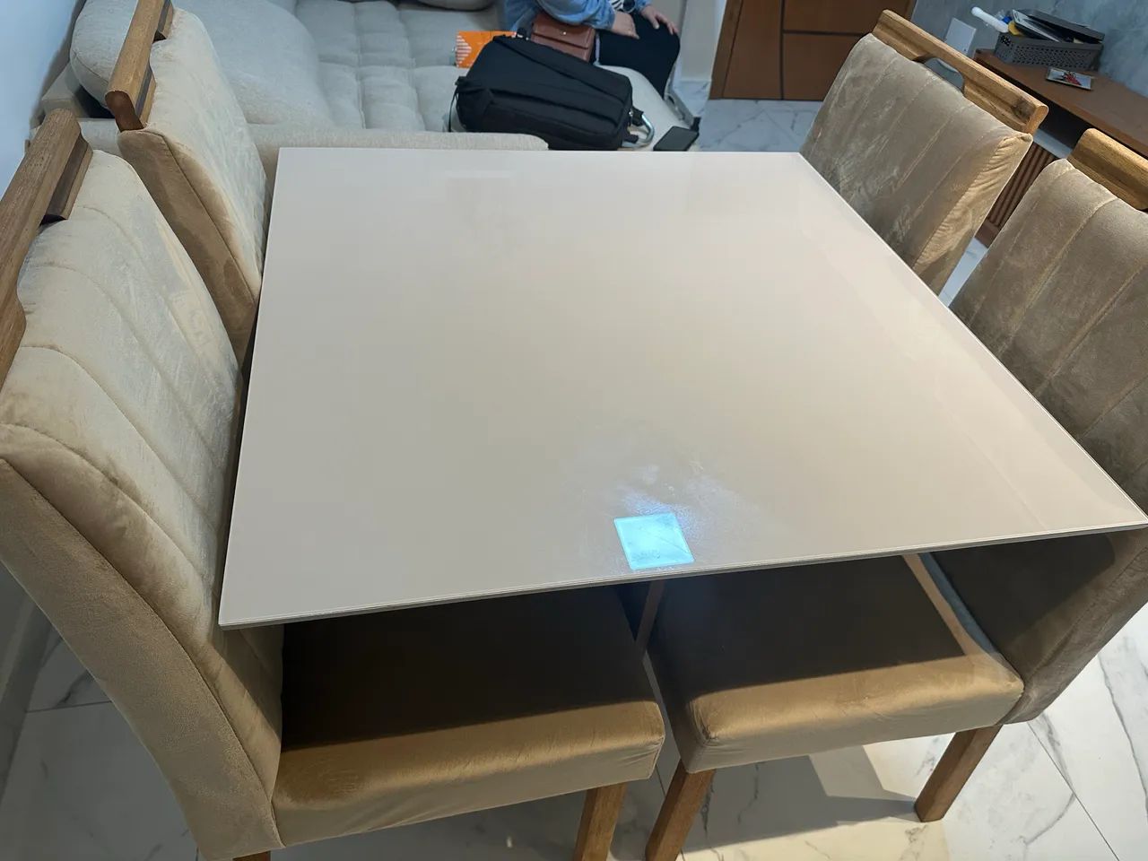 Mesa quadrada de vidro  - Foto 4