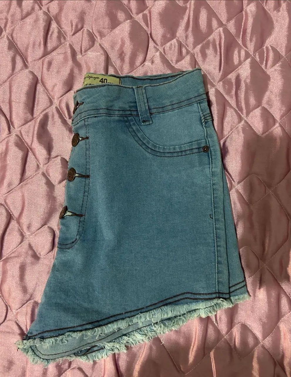 Short Jeans lavagem clara tamanho 40 - Foto 5