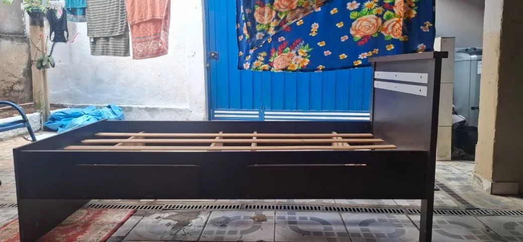 Cama de Solteiro em Madeira/MDF com Gavetas Integradas - Foto 2