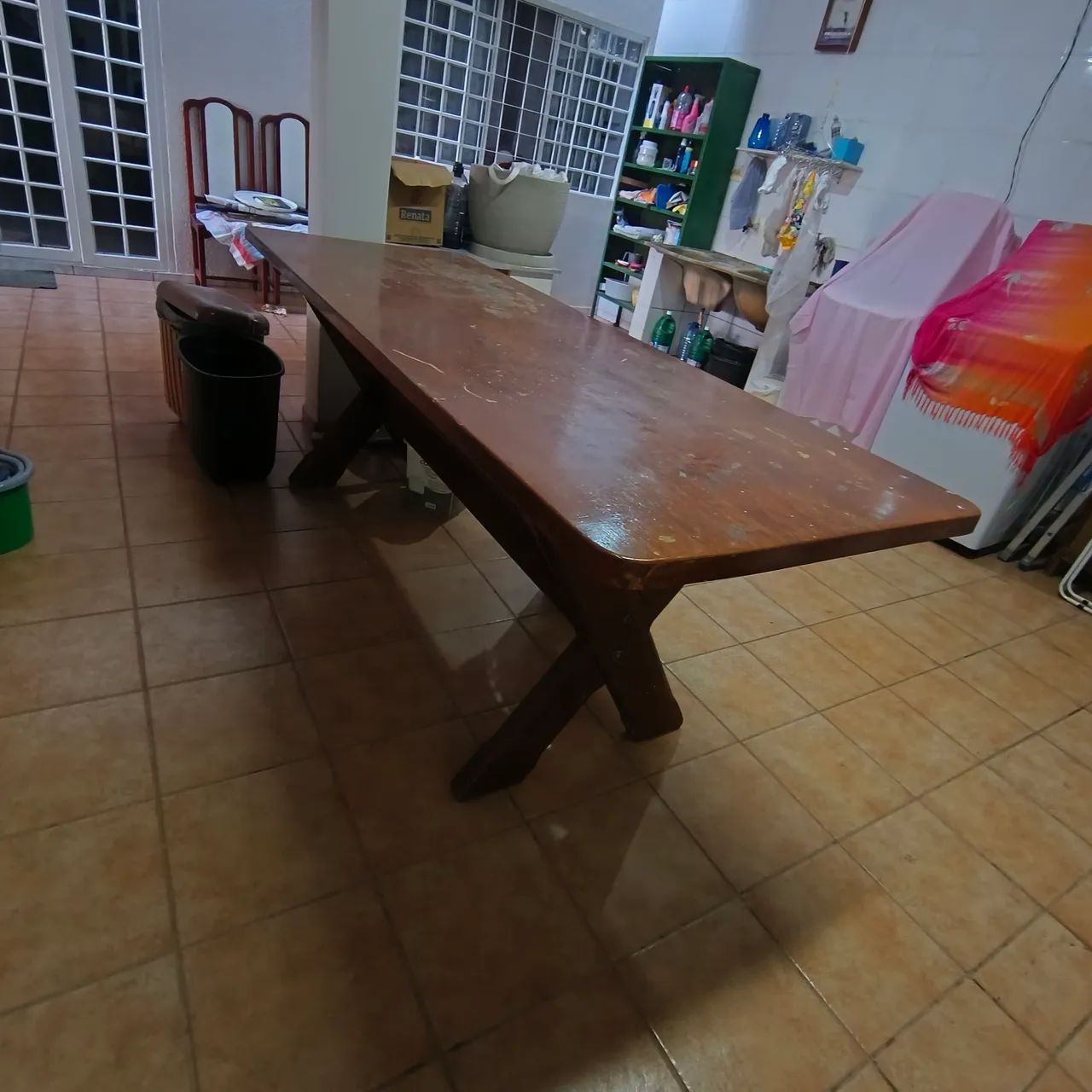 Mesa de madeira maciça rústica  - Foto 4