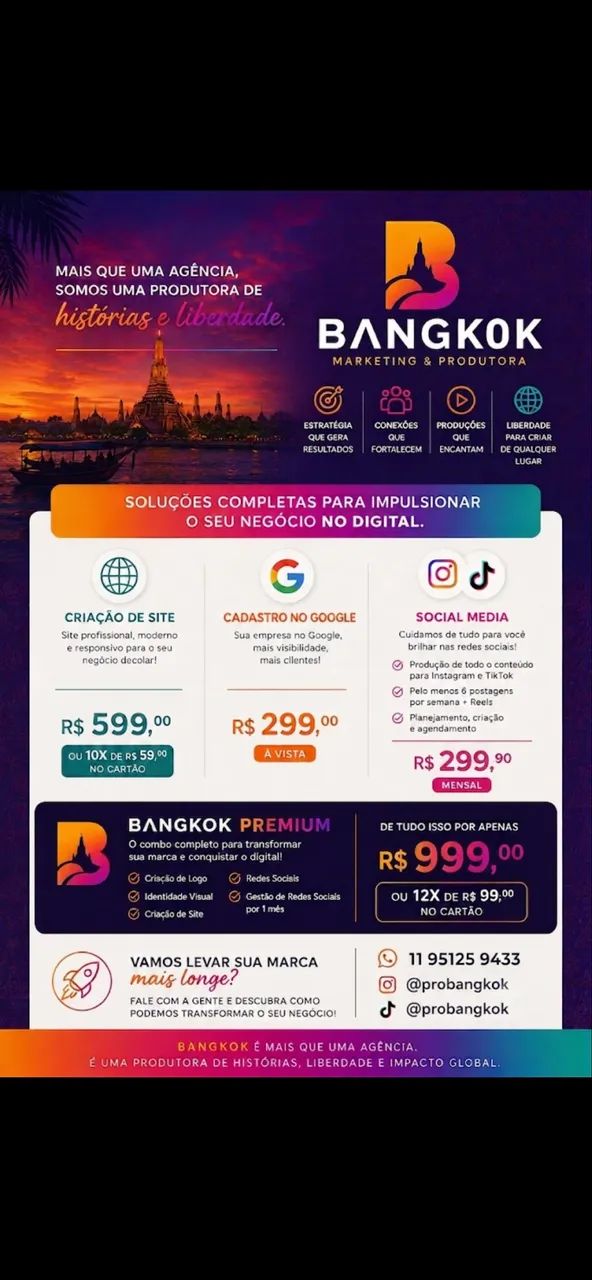 Criação de Site + Social Media