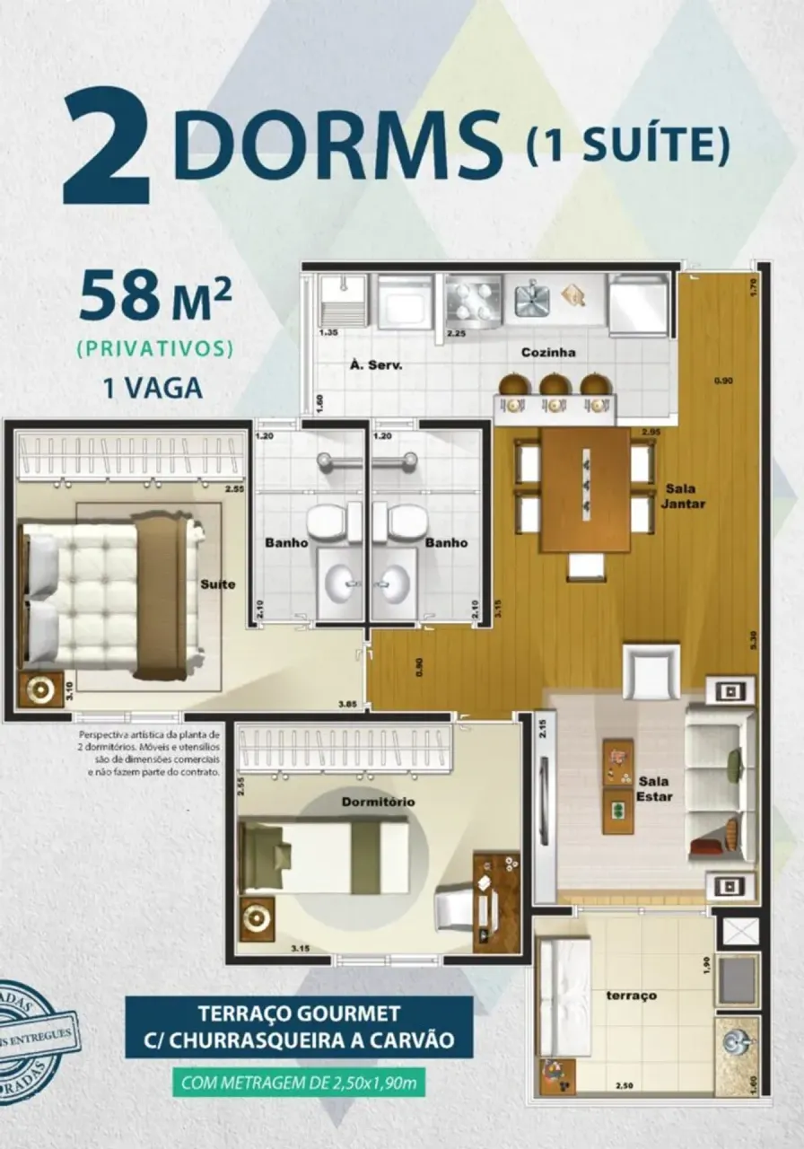 PLANTA 58m²