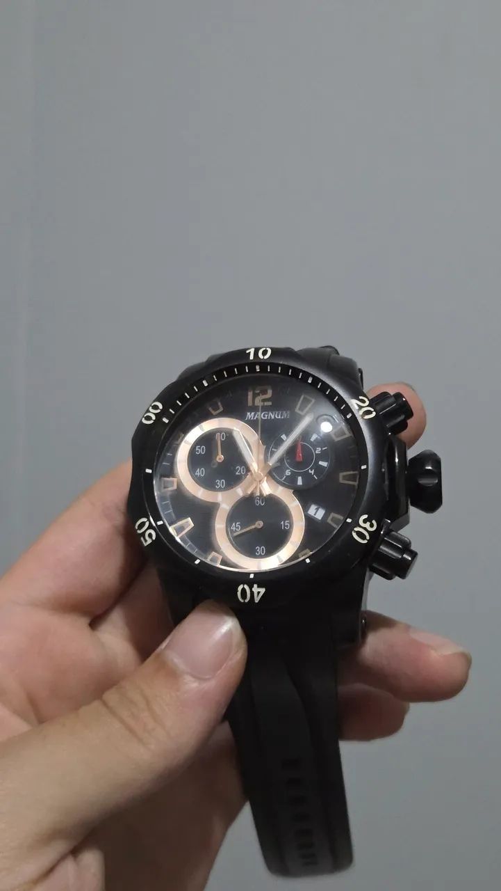 Relógio Luxo Magnum Oversized Cronógrafo MA33755P - Foto 3