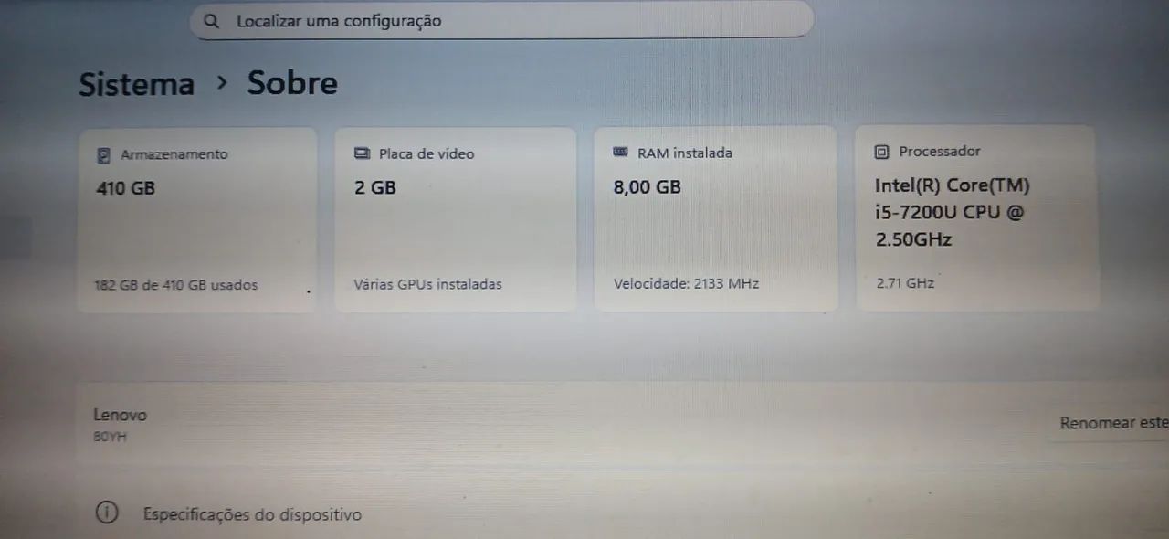 Notebook Lenovo Ideaped 320i i5 - Foto 5