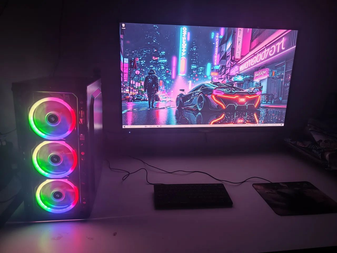 自作PC i7 4790K RAM16GB SSD256GB Win10Pro PC GAMER i7-4790K/16GB RAM/SSD/PLACA DE VÍDEO GTX1660 6GB OC