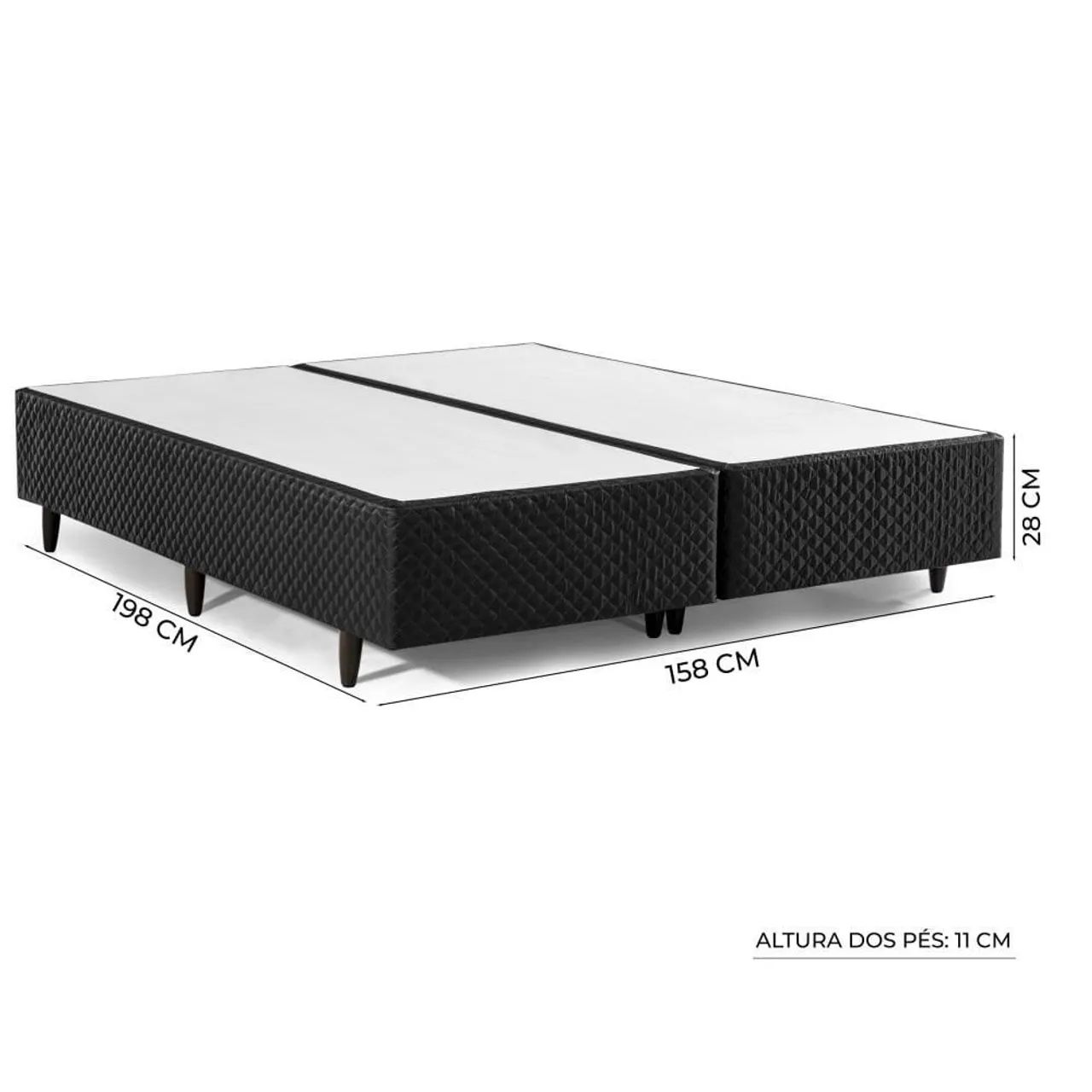 Base cama box, Queen, King, 1 ano de garantia  - Foto 5
