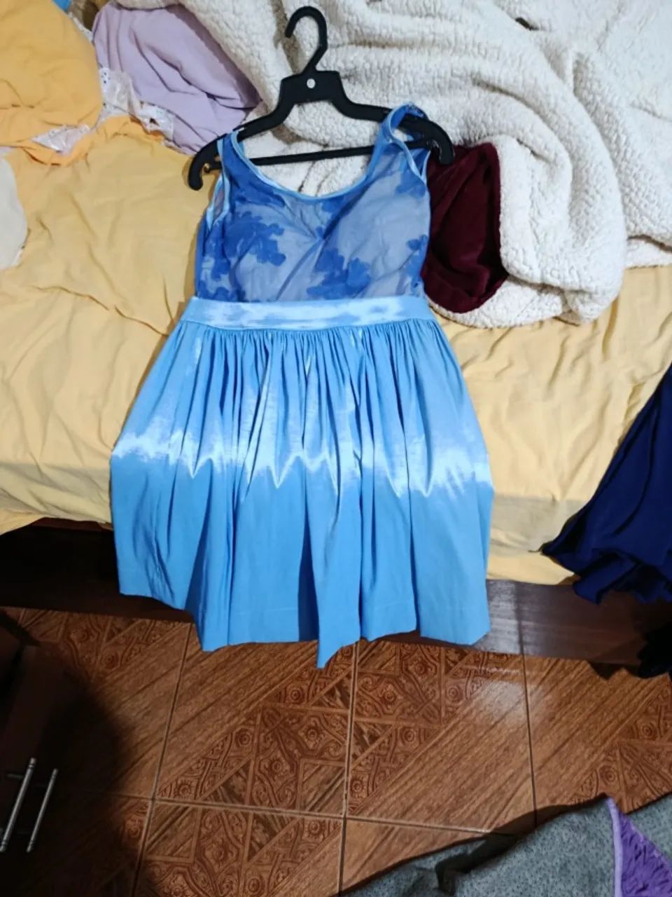 Vestido de festa azul bebe - Foto 3