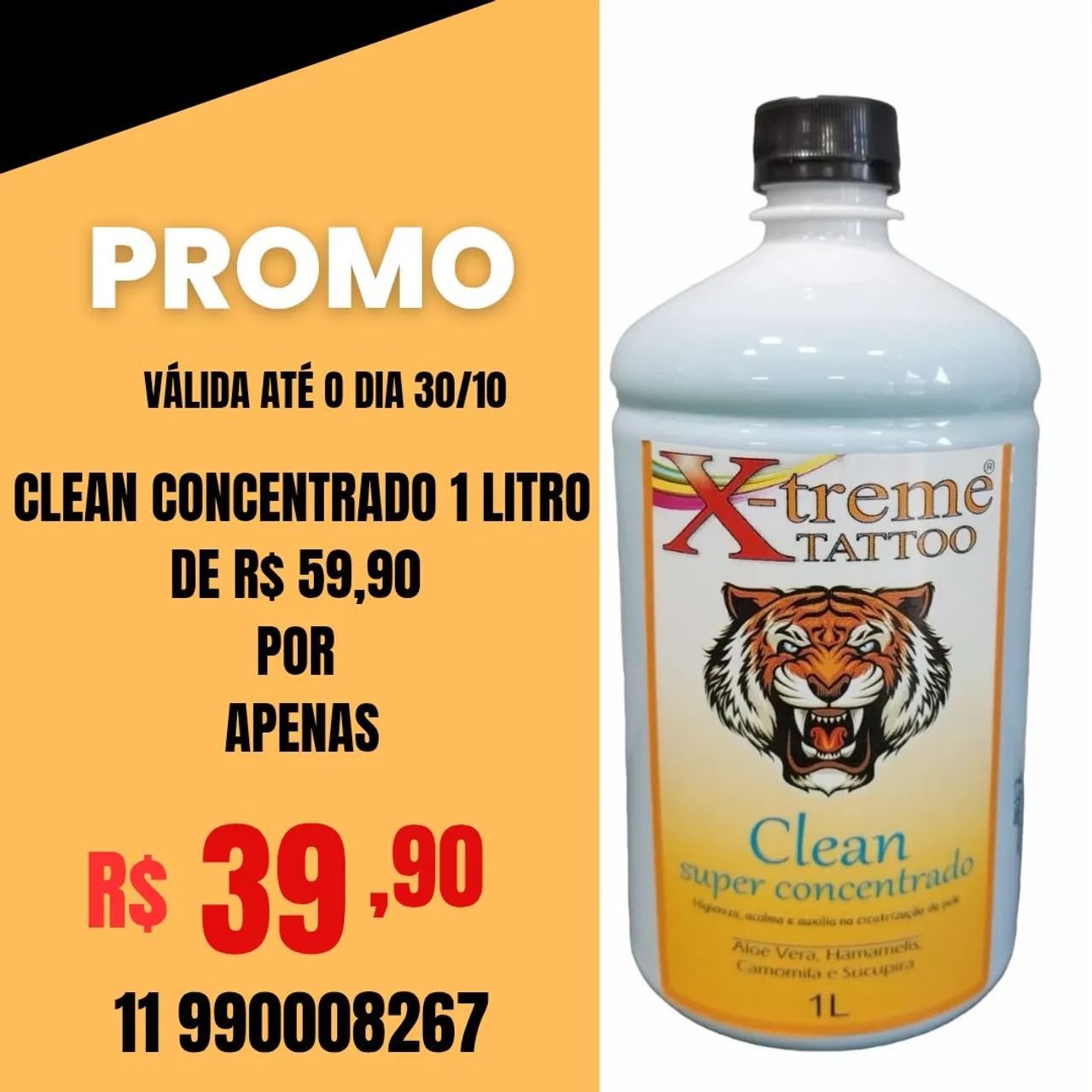 Clean concentrado para tatuagem, rende até 5 litros. - Foto 3
