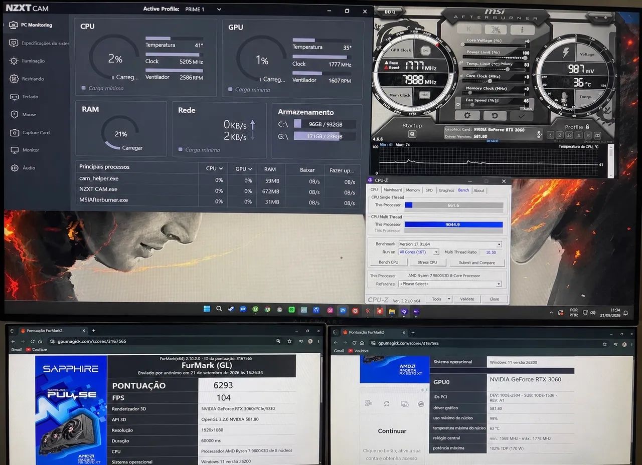 PC GAMER HIGH-END AMD Ryzen 7 9800X3D NOVO - TUDO NOVO E COM CAIXA DE TUDO - Foto 5