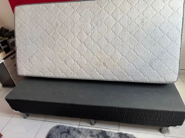 Cama Box de Solteiro Seminova - Base + Colchão - Foto 5