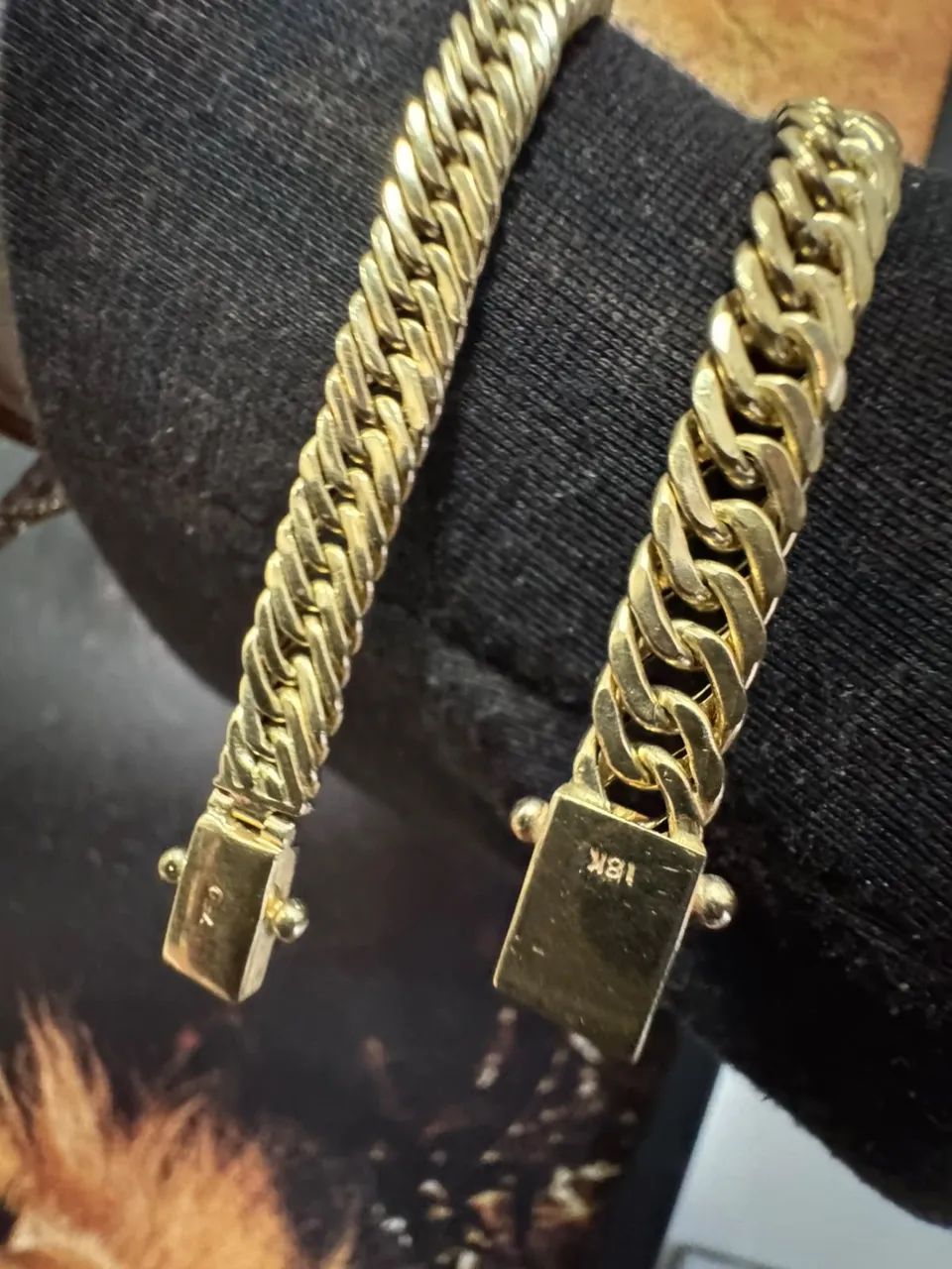 Pulseira Groumet de ouro 18k procedência garantia eterna