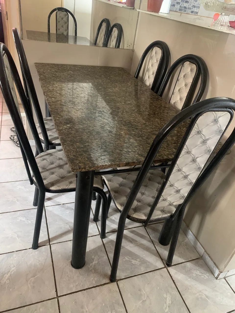 Mesa de mármore 1,40x75