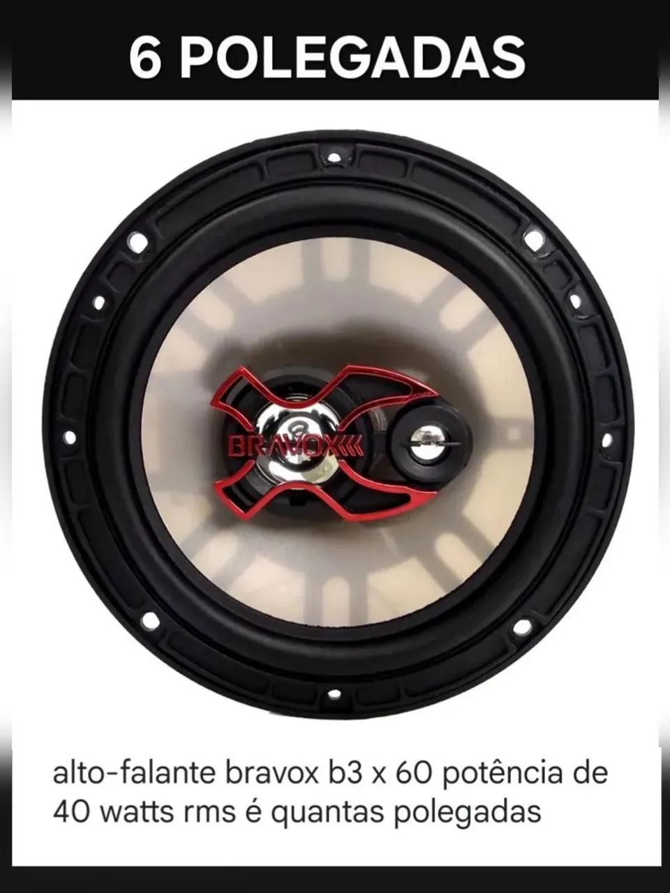 Auto falante, bravox 6 polegadas  - Foto 4