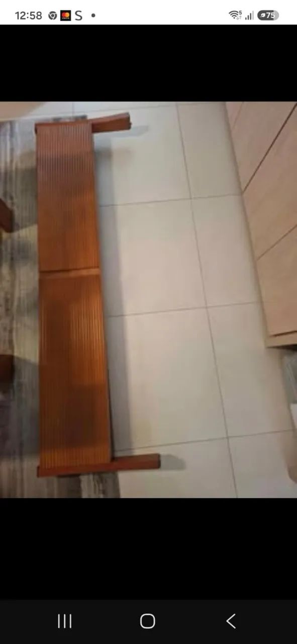 Cama QUEEN - madeira maciça com cabeceira e com estrado cor mel - Foto 4
