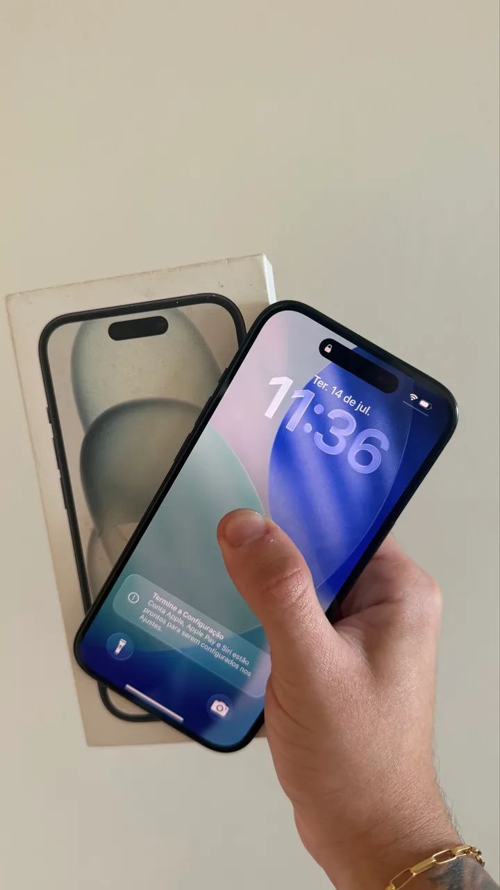 IPHONE 15 128GB PRETO EXTRA COM CAIXA