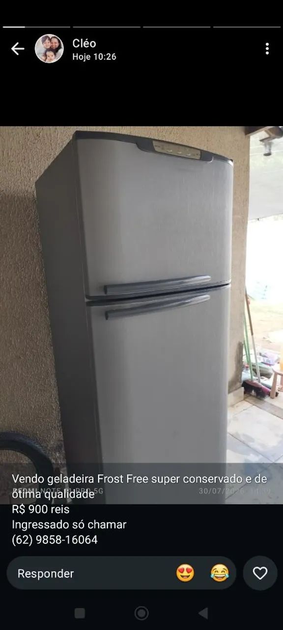 Vendo uma geladeira 