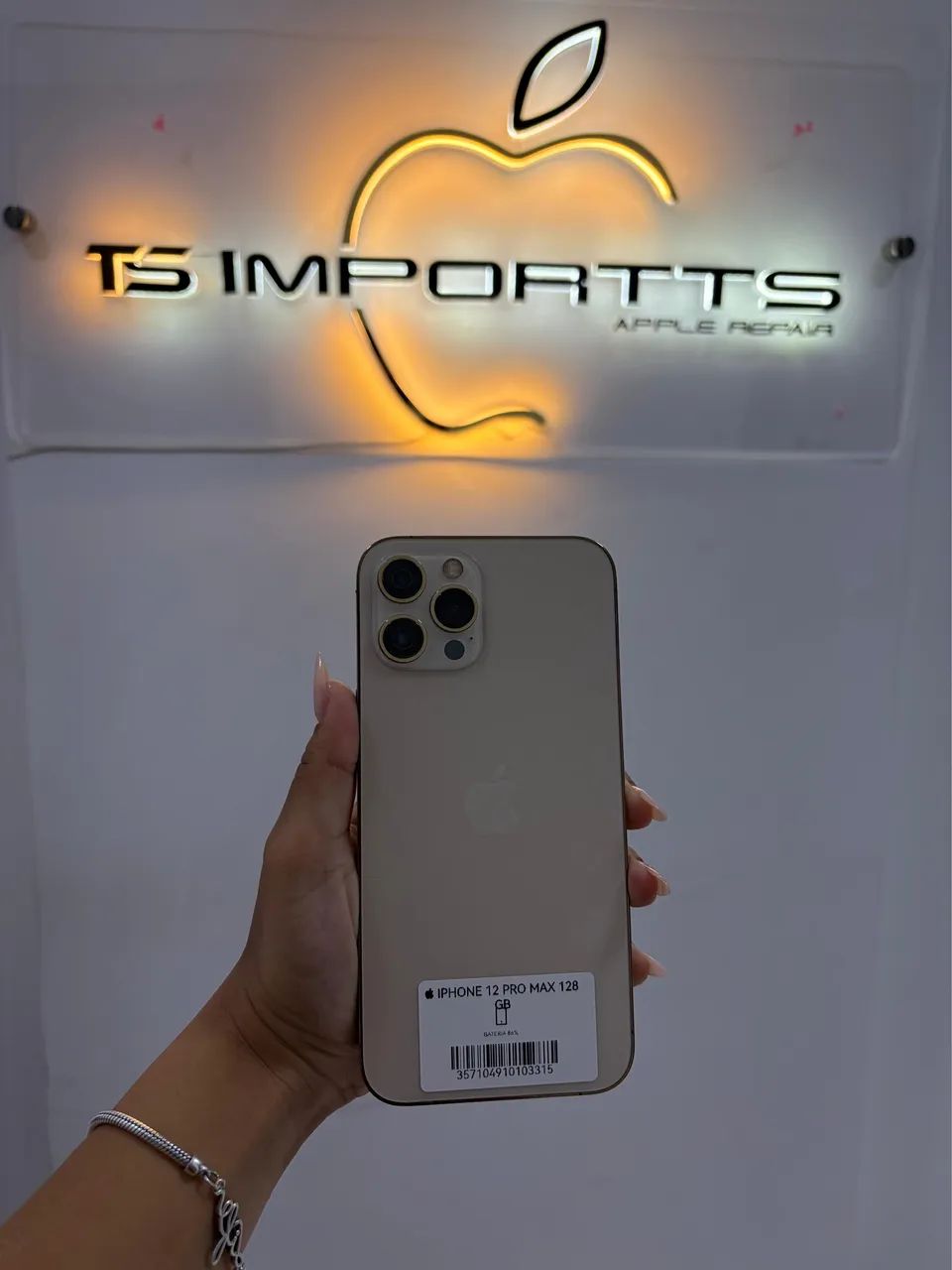 iPhone 12 Pro Max sem Face ID gold - Celulares e Smartphones