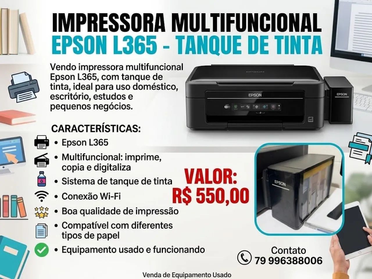 Impressora Epson Multifuncional l365