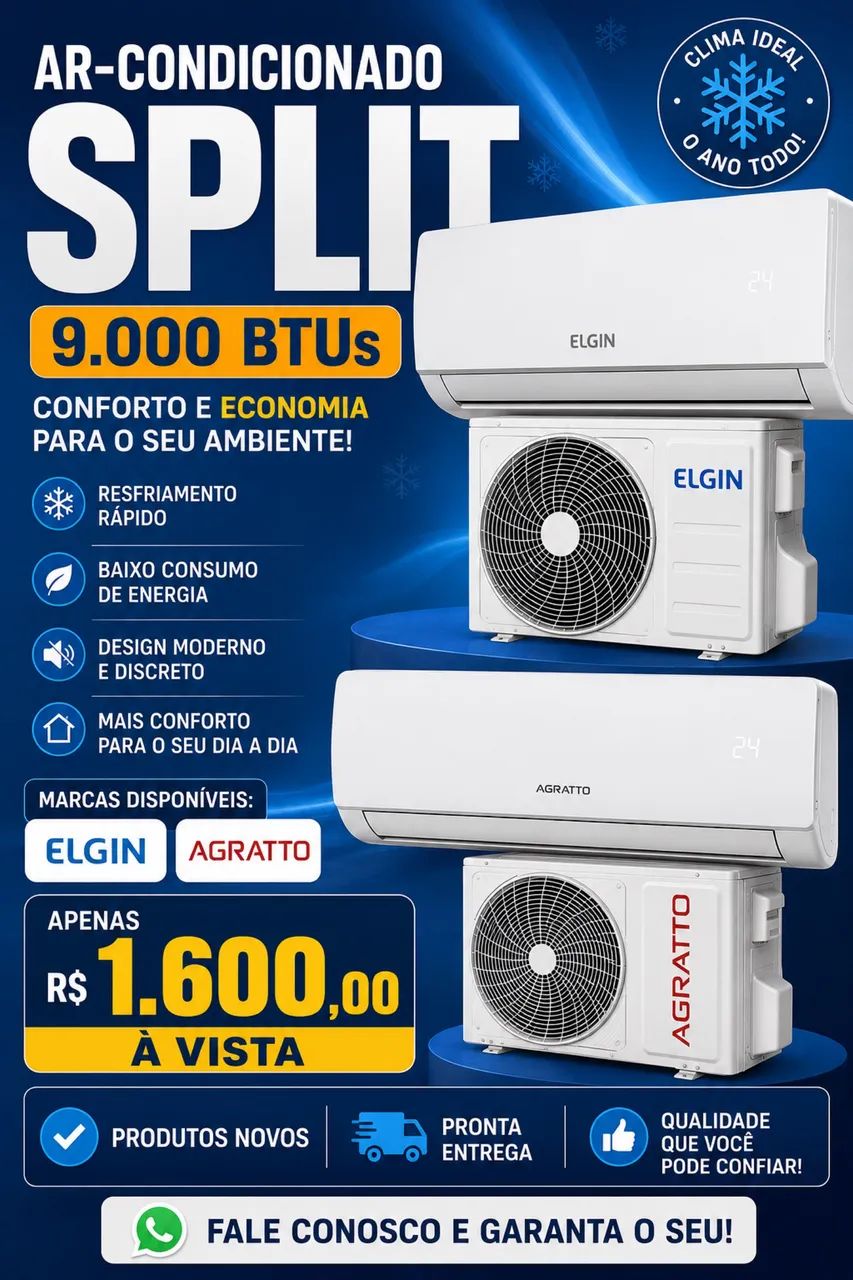 AR CONDICIONADO 9MIL BTU 