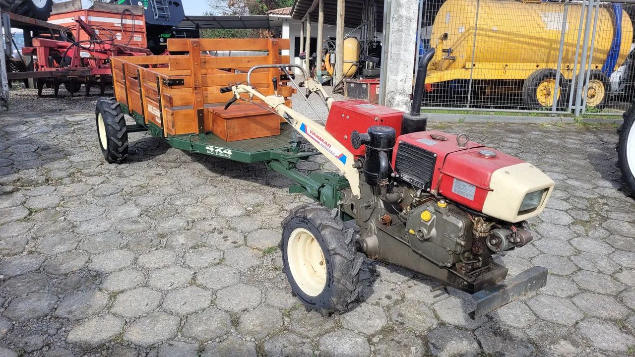 Microtrator Yanmar TC 11 com Carreta Traçada Moldemaq | USADO - Foto 2